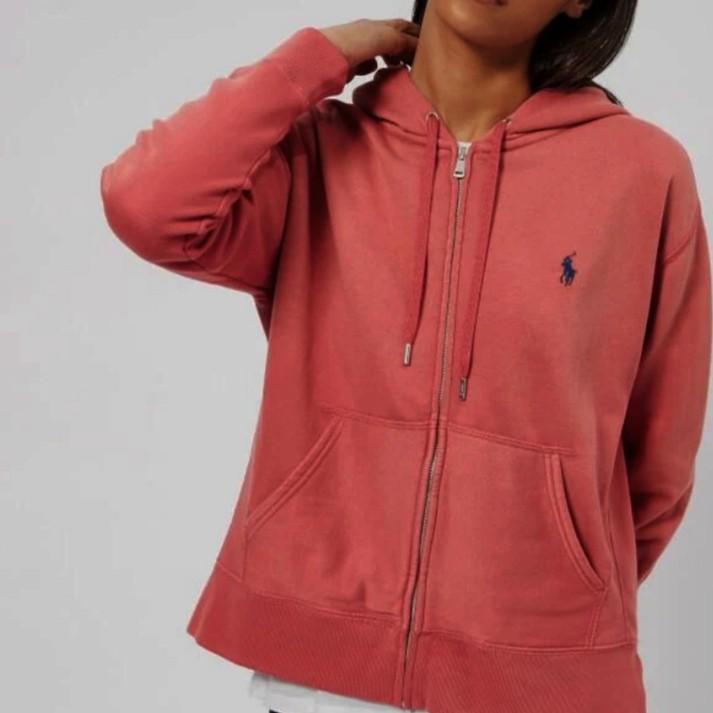 Polo Ralph Lauren zip up hoodie womens, Women's Fashion, Tops, Longsleeves  on Carousell