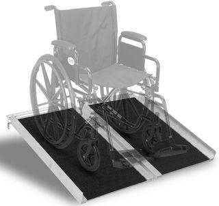 Portable Aluminum Folding Wheelchair Ramp, 2 Feet