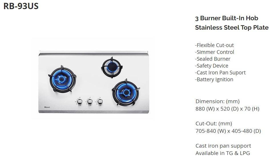 Rinnai Gas hob & hood Authorised dealer [DELIVERY + INSTALL BEFORE