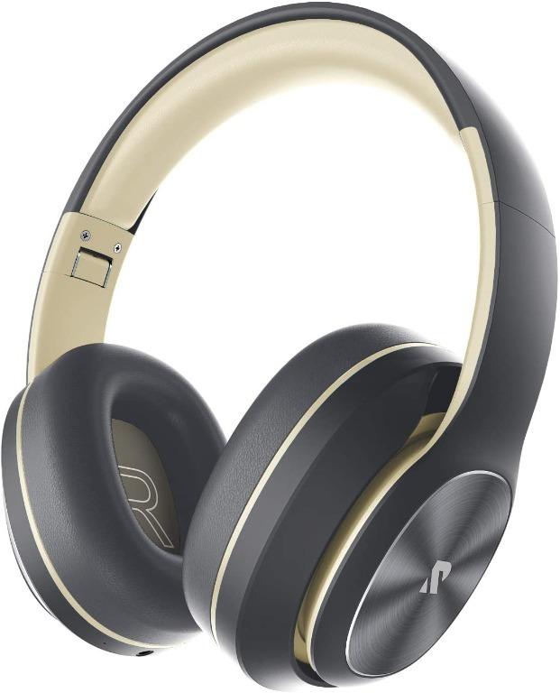 Rydohi Wireless Headphones Over Ear 100 Hrs Playtime Bluetooth Headphones Foldable Hi Fi Stereo Bass Soft Memory Earmuffs Built in HD Mic Wired Mode for TV PC Phone Shandow Grey Audio Headphones Heads...