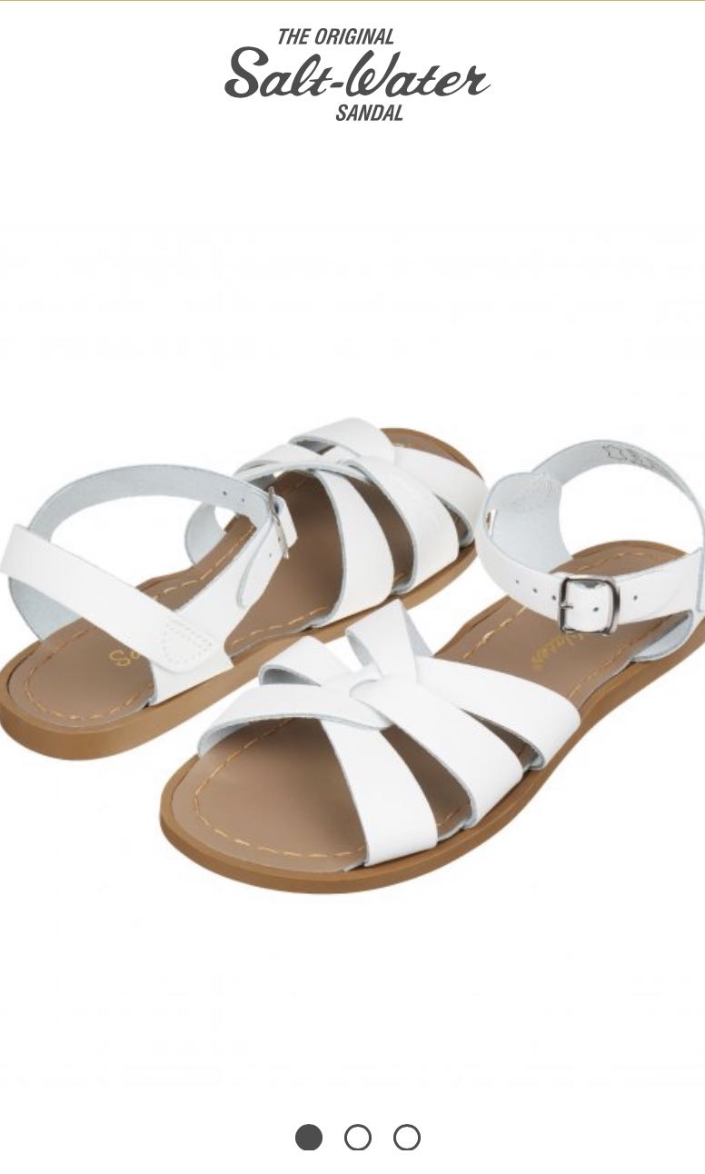 Saltwater sandals original in white Brand new with box, Women's Fashion,  Footwear, Sandals on Carousell