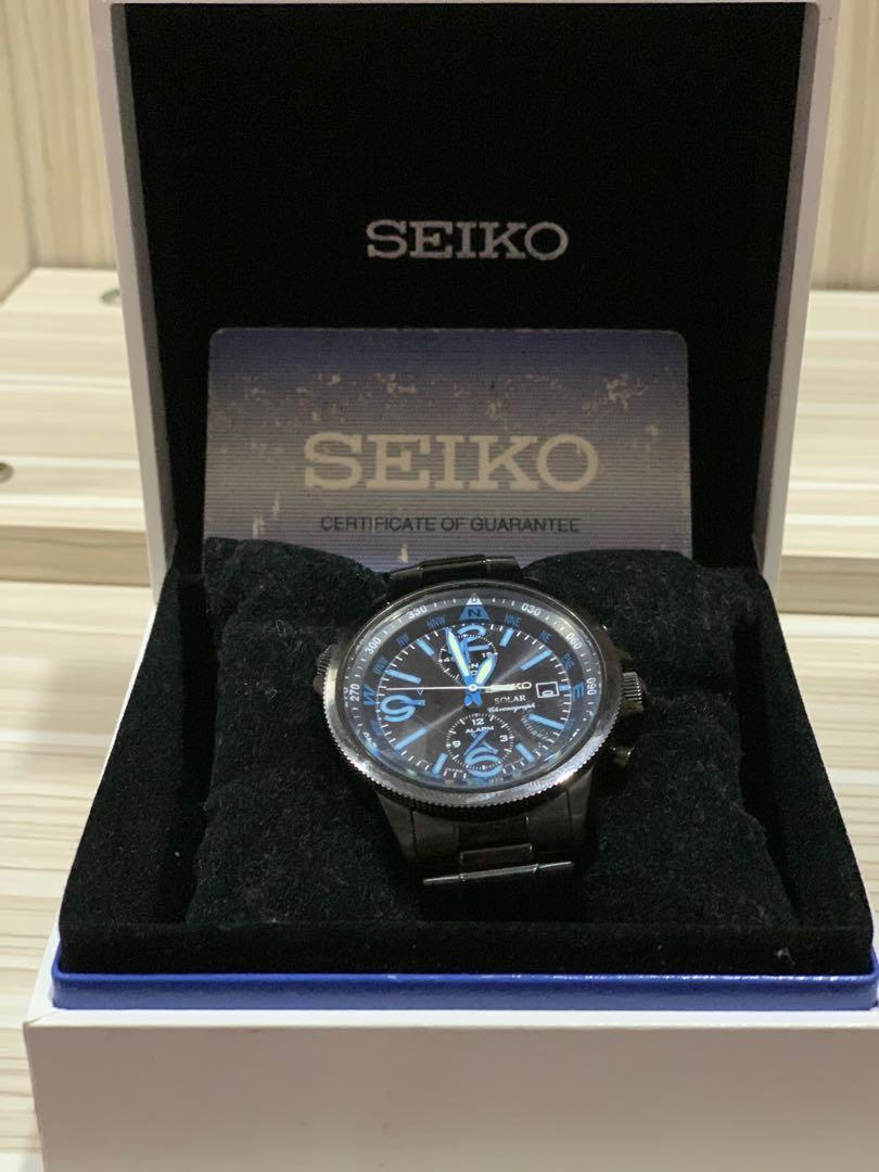 Seiko V172-0AG0 Men Chronograph solar Watch, Men's Fashion, Watches &  Accessories, Watches on Carousell
