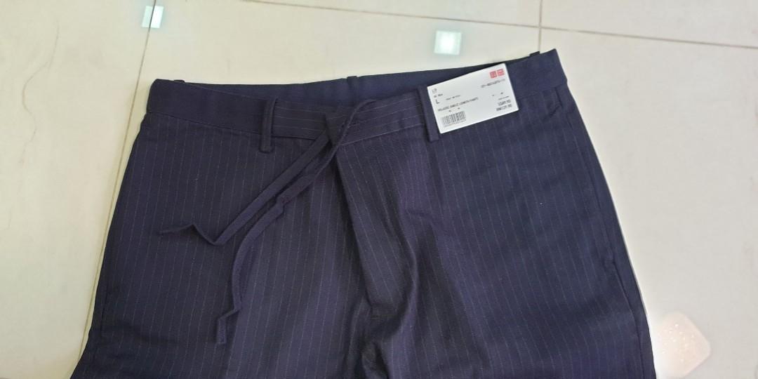 Striped Navy Long Pants Trousers 