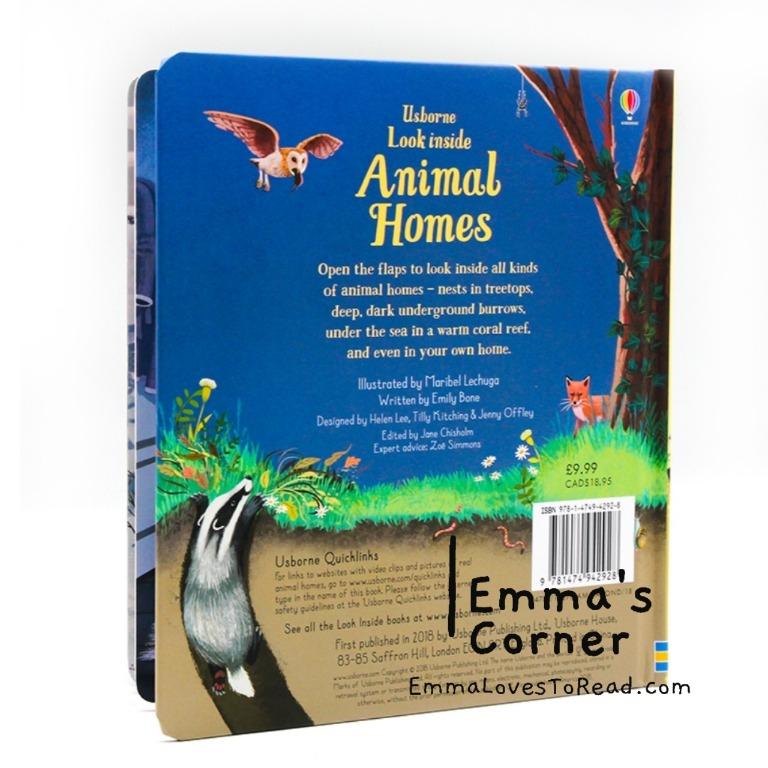 Usborne Look Inside Animal Homes Lift-the-Flap Board Book, Hobbies & Toys,  Books & Magazines, Children's Books on Carousell