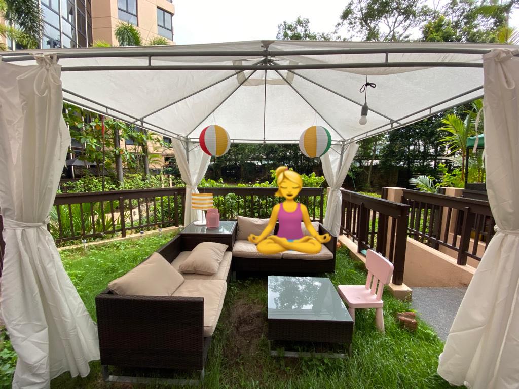 Used Ikea Outdoor Gazebo with new top canopy, Furniture & Home Living