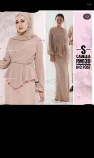 Widuri Kurung Camelia Empire Nude colour baju kurung widuri