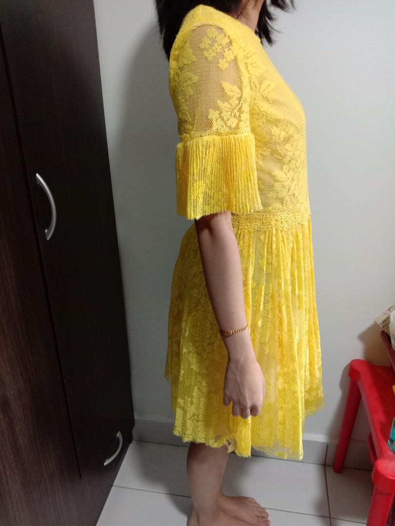 Warehouse yellow dress on sale