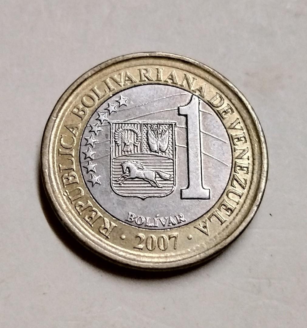 2 BI-METAL 1 BOLIVAR COINS from VENEZUELA DATING 2009 & 2012 