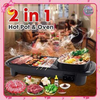2in1 HOTPOT AND ELECTRIC BARBEQUE  GRILL
