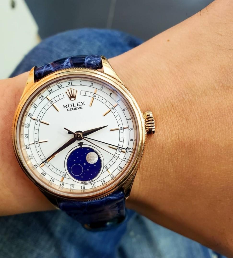 Cellini Moonphase 18k永恆玫瑰金 
