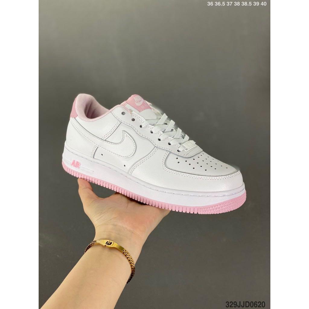 Air Force 1 Pink White AF1 Women s Fashion Footwear Sneakers on