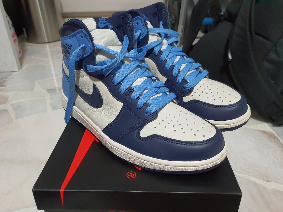 Jordan 1 obsidian laces top