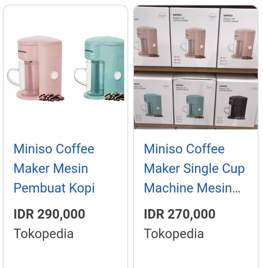 [baca deskripsi] Preloved MINISO Single Cup Coffee Maker (pernah