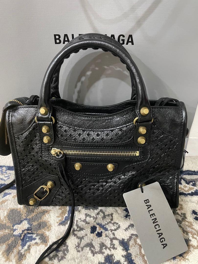 Balenciaga perforated bag top