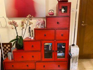 Chinese style cabinet with drawers
