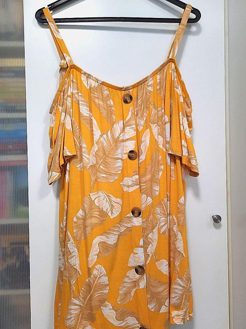 Dorothy Perkins yellow cold shoulder top Women s Fashion Tops