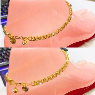 Emas Korea Gelang Kaki Gajah/ Lipan pasir kait cop 916