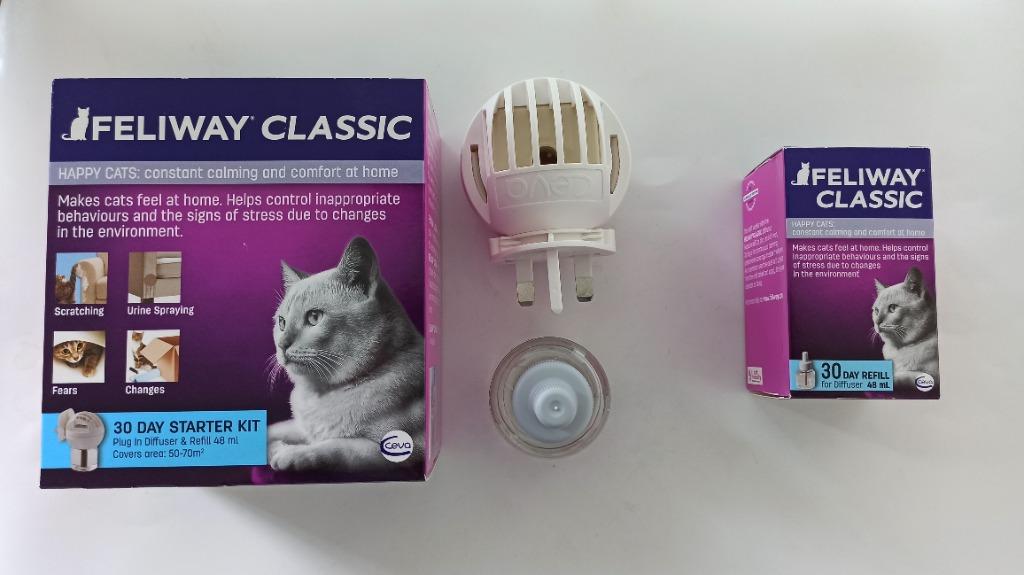 Feliway Classic Cat Calming Plug-In Diffuser 30 Day Kit W/ Refill