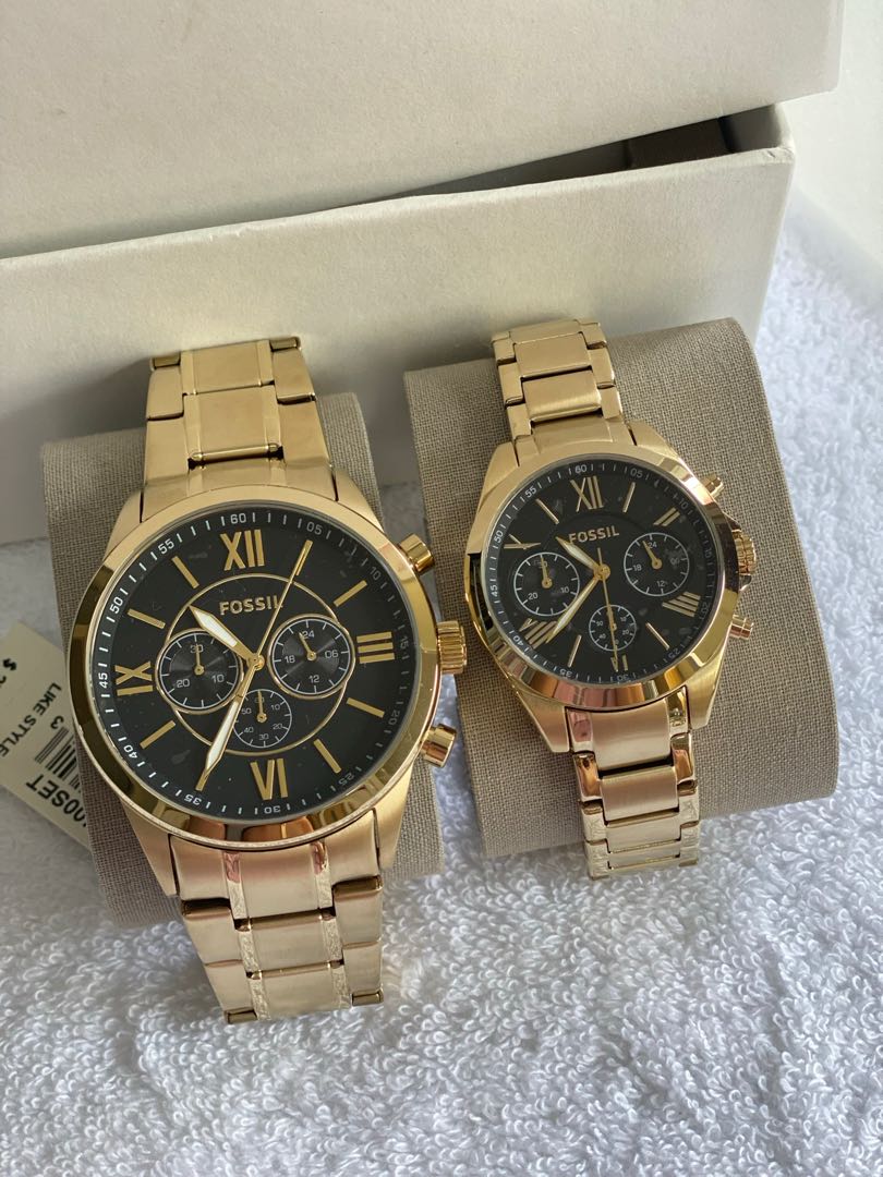 Gold fossil watches on sale