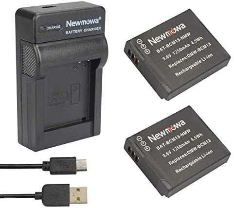 DMW-BCM13PP DMW-BCM13E Battery 2 Pack and LCD USB Travel Charger for Panasonic DMW-BCM13 
