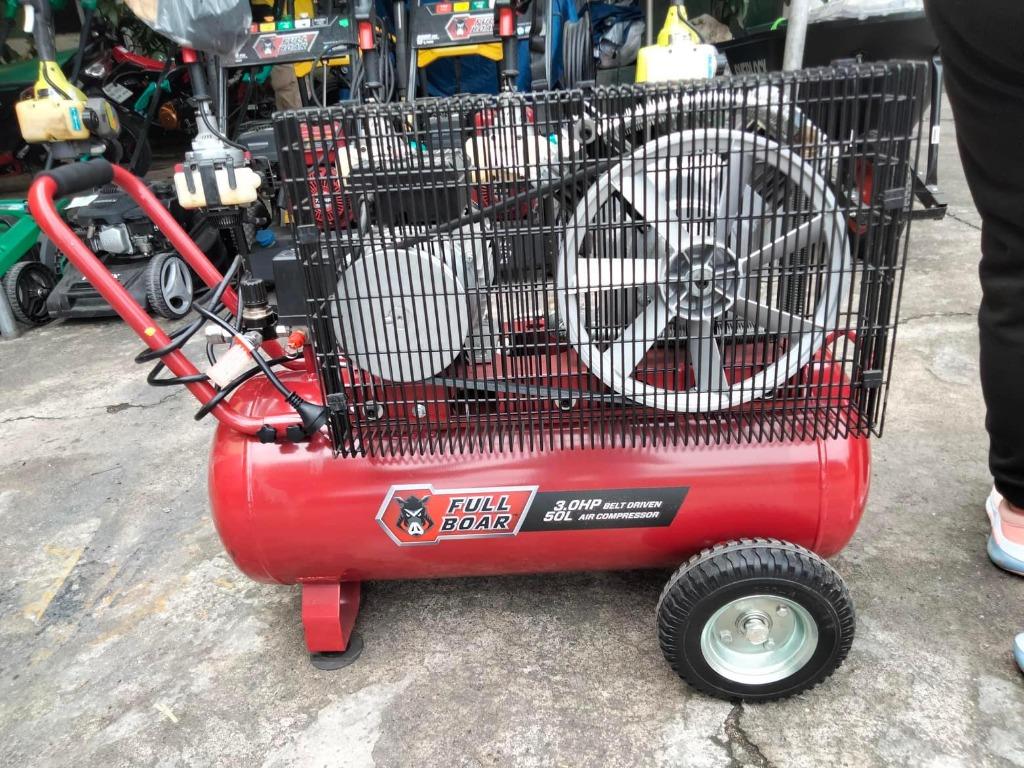 Full Boar Compressor 3HP 50L Belt Driven, Commercial & Industrial, Construction Tools