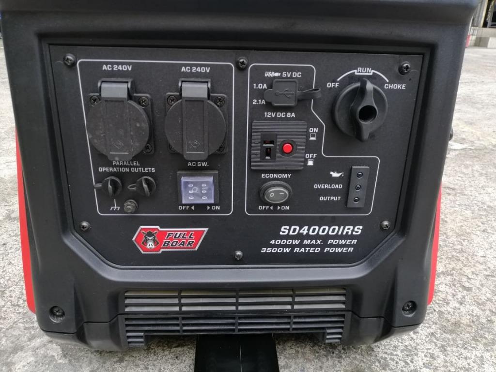 Full Boar Inverter Generator SD4000IRS (Category: Construction Tools & Equipment) located in San Pedro. Submitted by aus-plus (Listing ID 1127978976, Image 1). Description: -4000w maximum power -3600w rated power.