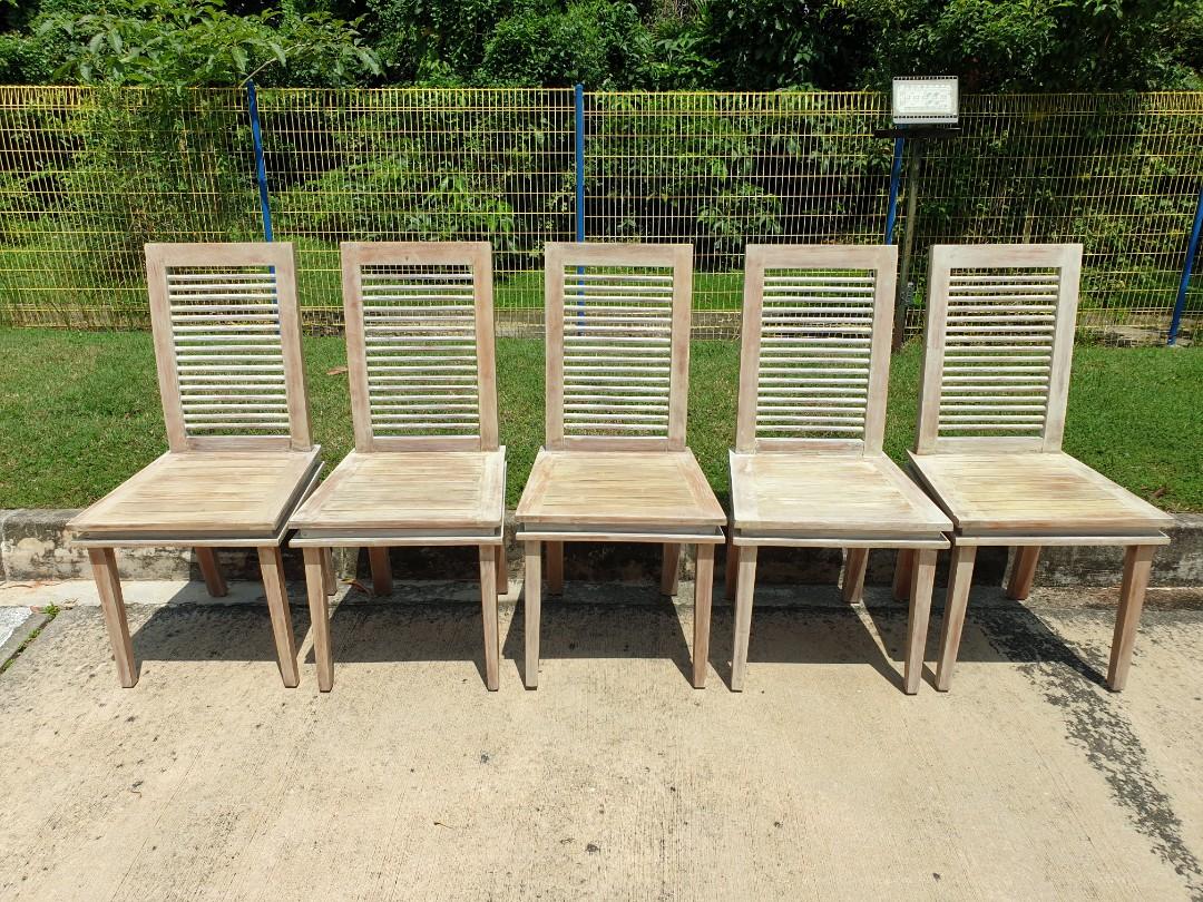 Godzilla Outdoor Dining Set with Chairs x5, Furniture & Home Living