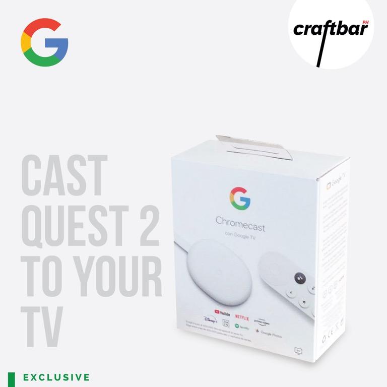 Google Chromecast 4 with Google TV for Quest 2, TV & Home Appliances