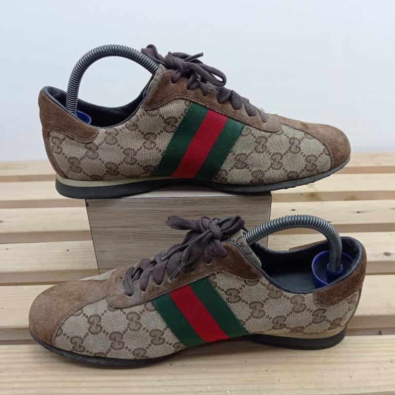 Gucci Brown Men s 117711 Gg Guccissima Green Red Fesyen Pria