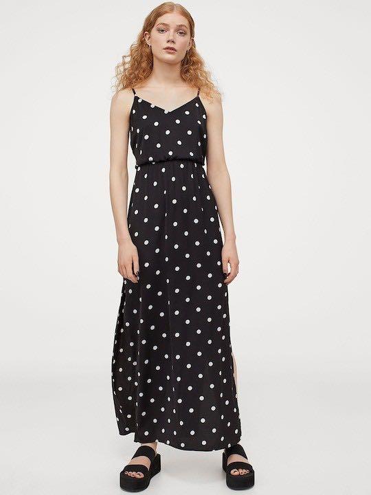 H and m polka dot dress top