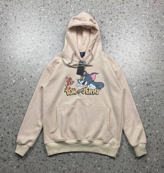 Hoodie H\u0026M tom and jerry HNM Cream 