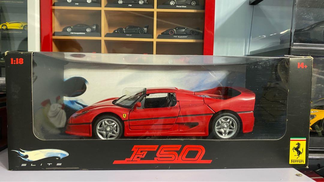 Hot HOT WEELS FERRARI F50 ELITE 1/18 RED ジャンク品 Wheels Elite