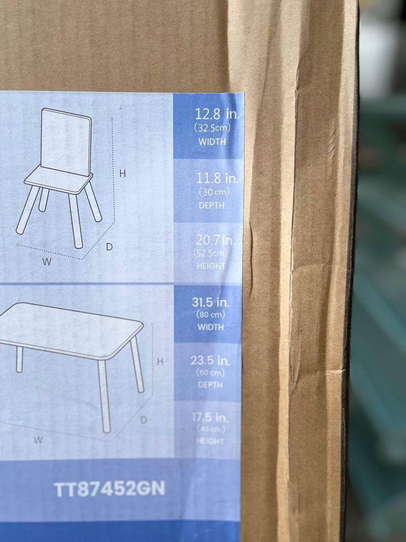 JE Delta Children Table and 4 chair, Babies & Kids, Baby Nursery