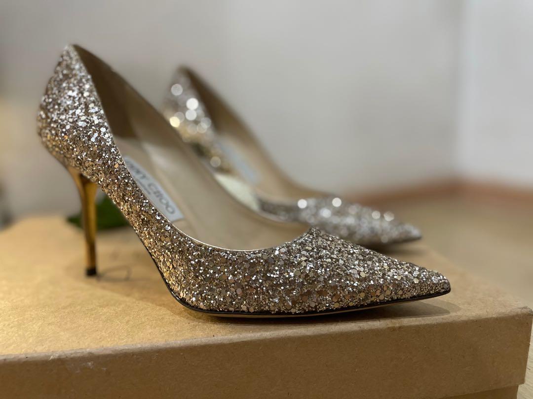 Authentic Jimmy Choo high heel Wedding shoes with box 8.5 cm size 36.5 Women s Fashion Footwear Heels on Carousell