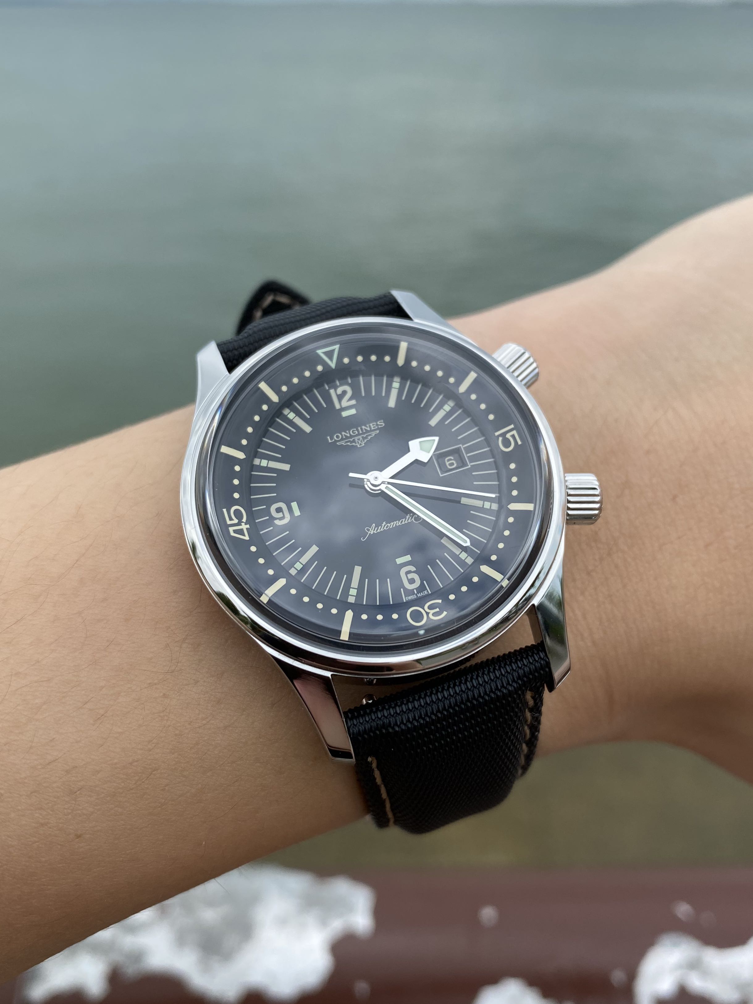 Longines Legend Diver 36mm Automatic Watch L3.374.4.50.0 Luxury