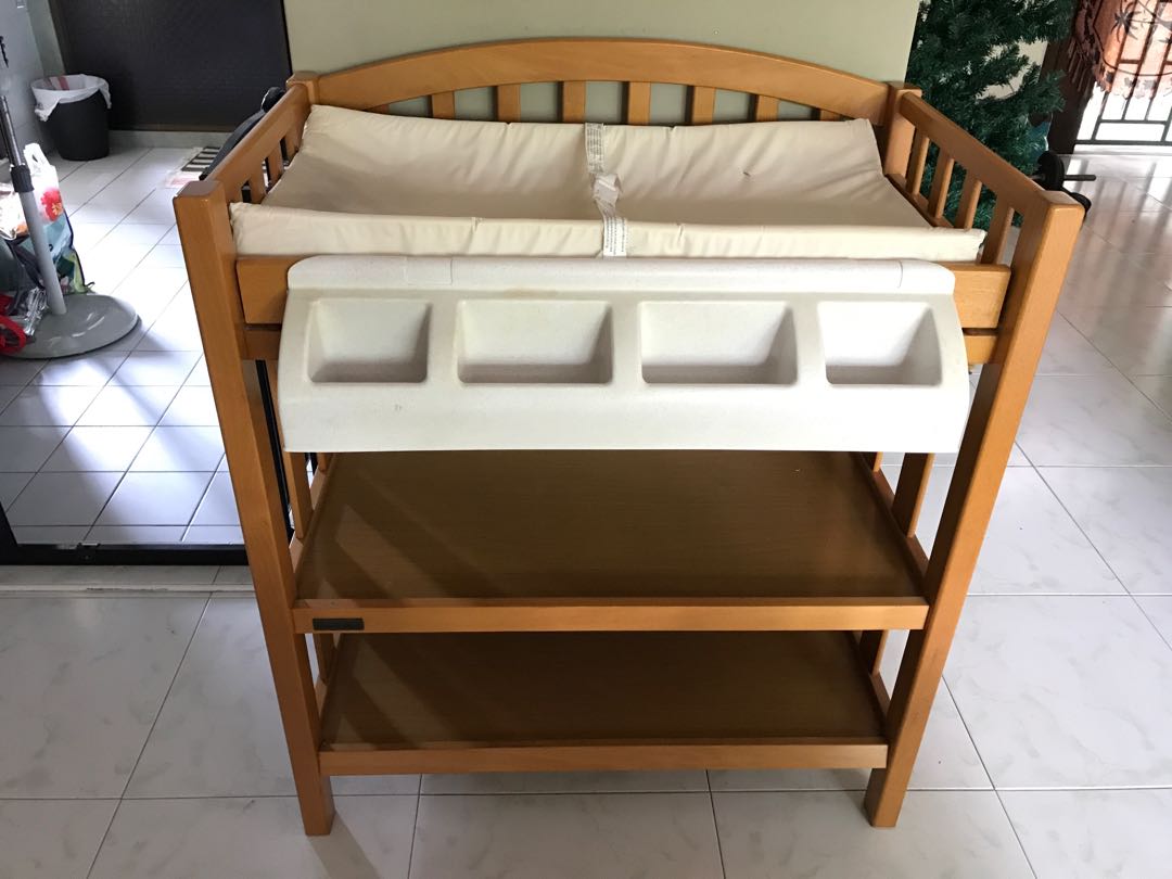 Mamas & Papas Diaper Changing Station / Table (Solid Wood), Babies