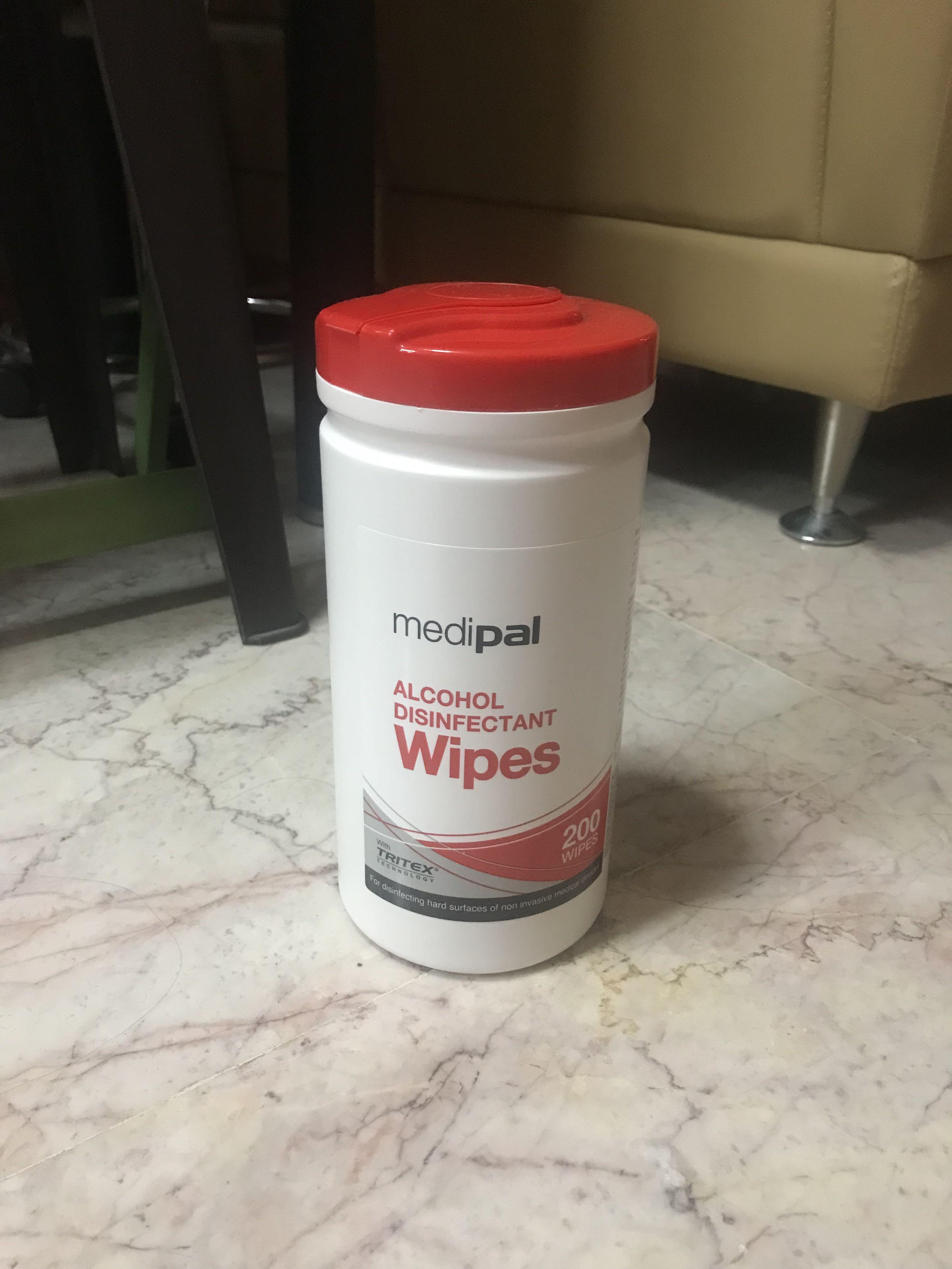 Medipal alcohol disinfectant wipes, Health & Nutrition, Medical