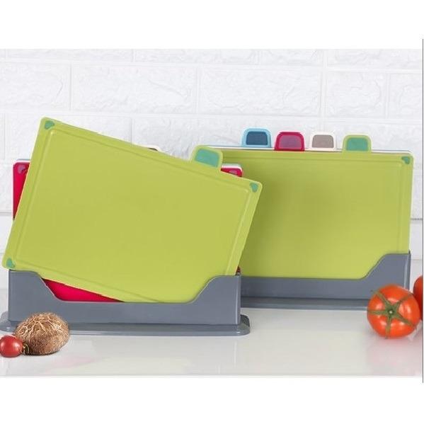 Plastic Chopping Board Set Cutting Board Set with Holder 4PCS Board Kitchen  - China Index Cutting Board and Chopping Board price