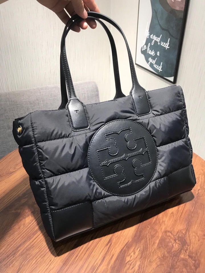 New Tory Burch Ella mini Puffer tote bag Black, Women's Fashion, Bags &  Wallets, Tote Bags on Carousell