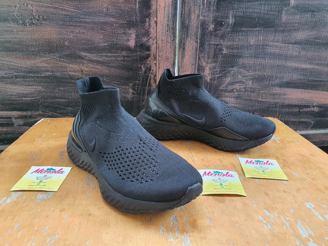 Nike Rise React Flyknit Triple Black Olah Raga Perlengkapan Olahraga Lainnya di Carousell