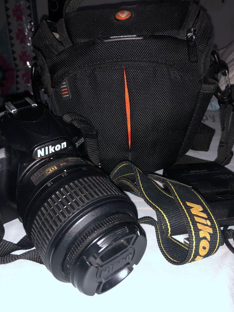 Nikon D3100 (Category: Cameras) located in Quezon City. Submitted by gurl_clutter (Listing ID 1128024941, Image 1). Description: Inclusions: -battery - camera bag - battery charger - connector.