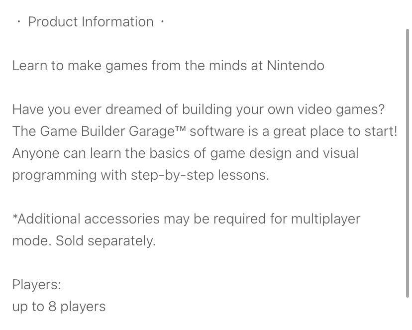 Learn to Make Games From the Minds at Nintendo With Game Builder Garage for  Nintendo Switch