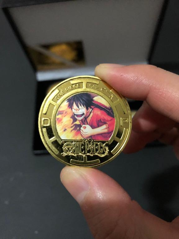one piece Gold Plated Gold Coin Game luffy zoro chopper Charizard  Commemorative Coins Child Classic Collection Toy Souvenir Gift