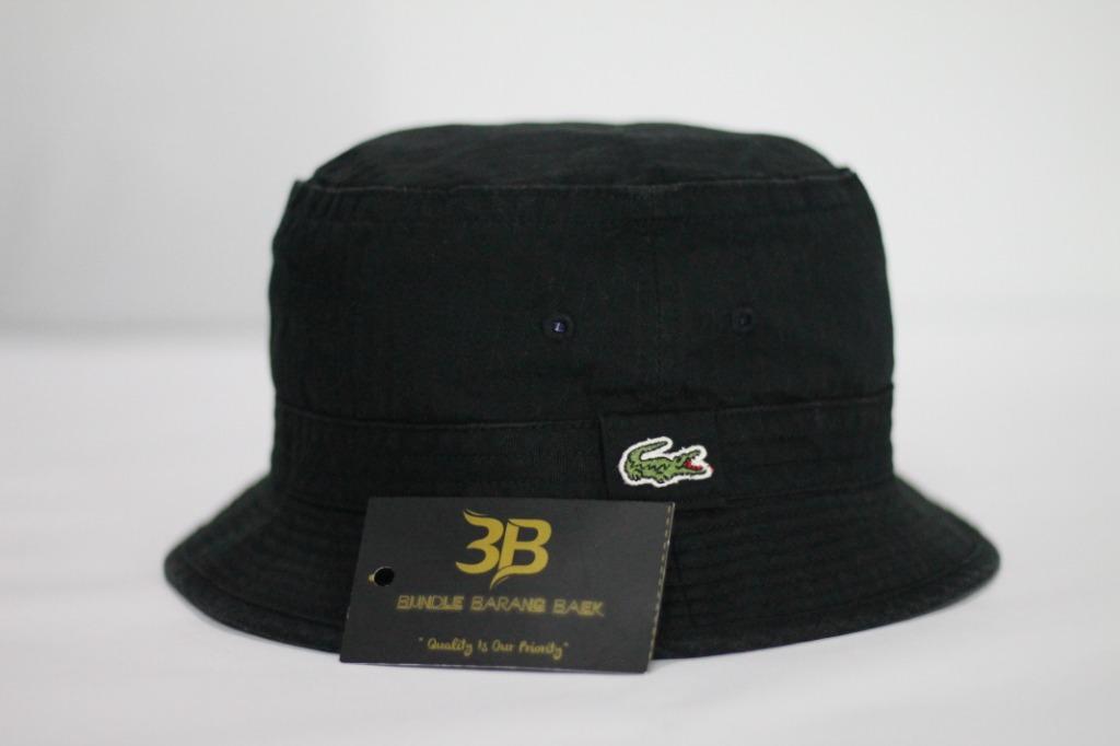 Lacoste black 2024 bucket hat