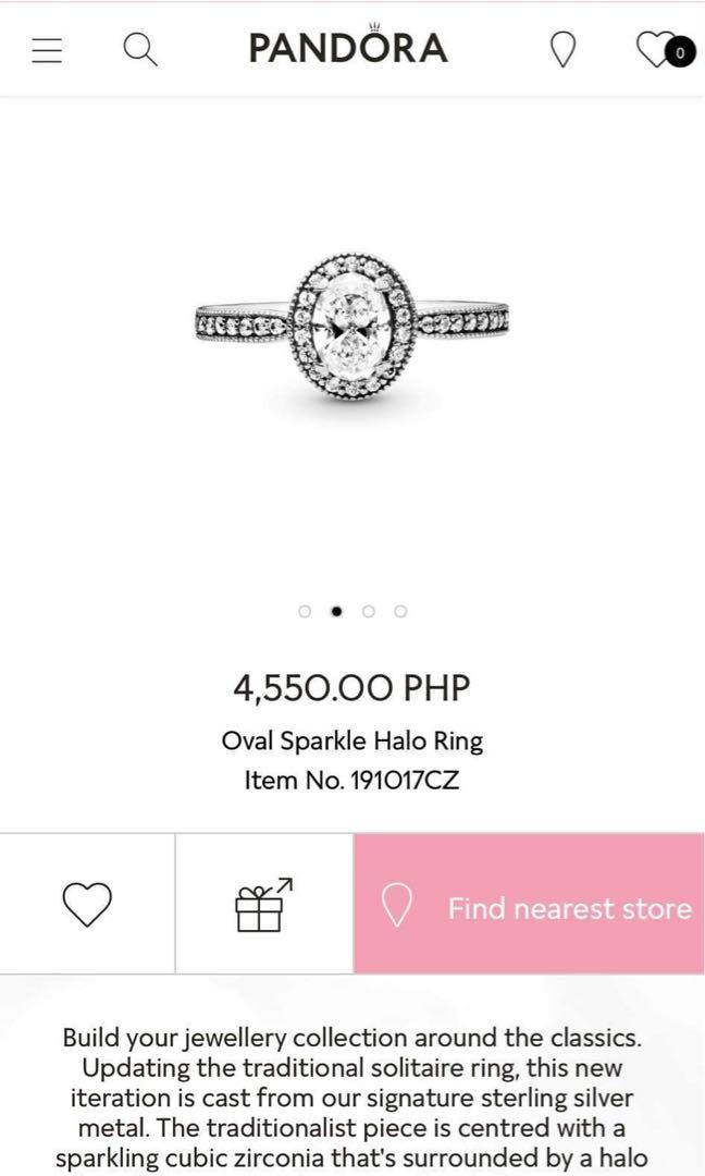 Pandora Ring (Category: Luxury Accessories) located in Quezon City. Submitted by gurl_clutter (Listing ID 1128018449, Image 1). Description: Legit Pandora Ring only used once. Size 5. With box and paper bag. Free lifetime cleaning in any pandora shops.
