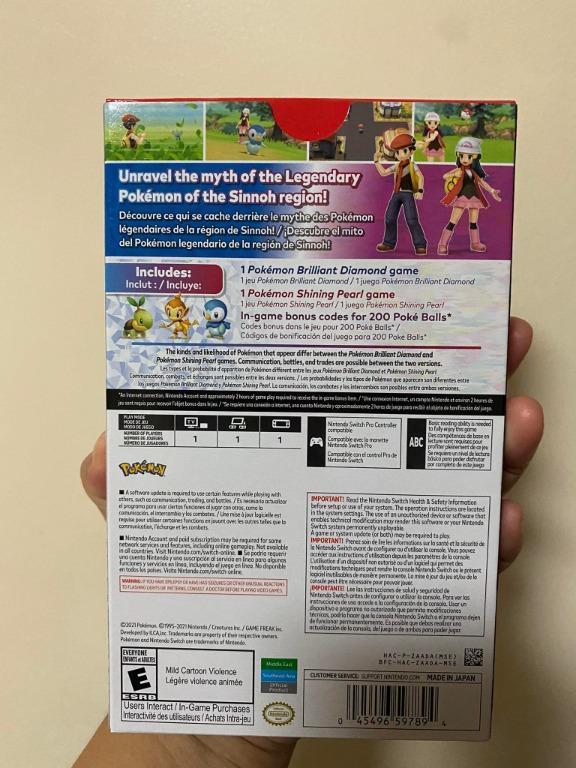 POKEMON BRILLIANT DIAMOND AND SHINING PEARL DOUBLE PACK (NINTENDO