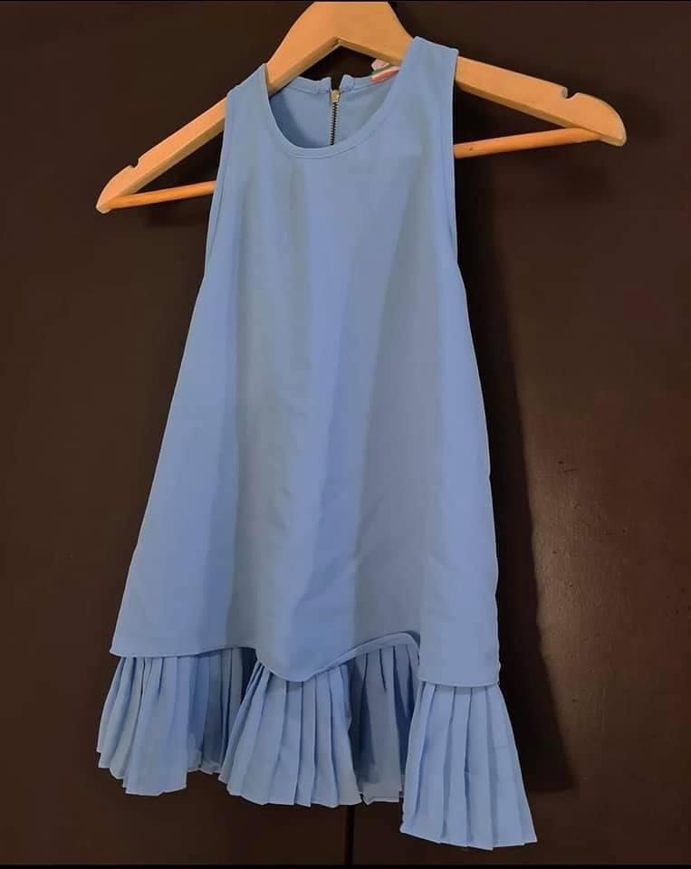 Powder Blue Top, Women's Fashion, Tops, Sleeveless on Carousell