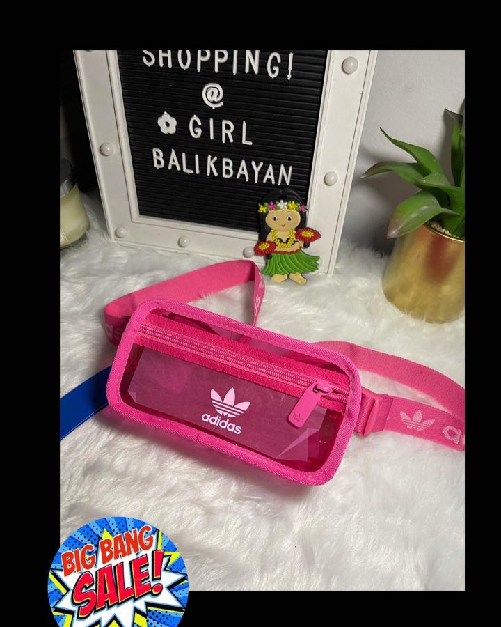 Pretty in Pink ADIDAS ORIGINALS transparent belt bag fanny pack Women s Fashion Bags Wallets Cross body Bags on Carousell