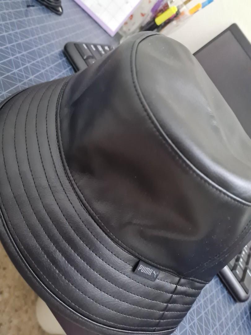 puma leather bucket hat