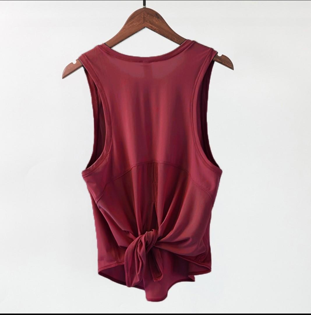 red exercise top